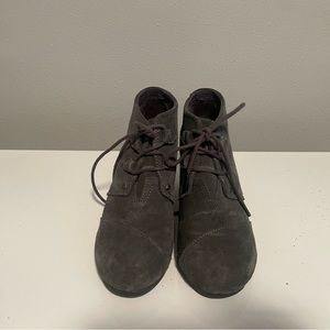 Toms Suede Lace Up Booties